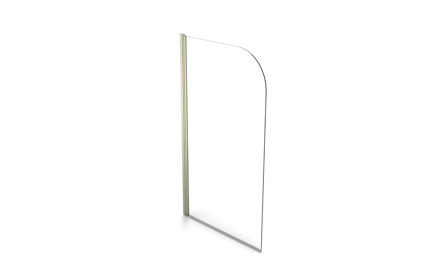 Brushed Nickel Radius Bathscreen 800*1400