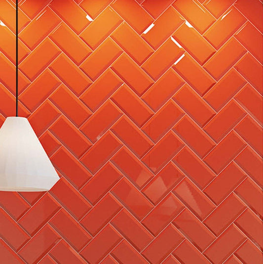 Metro Red Ceramic Brick Tile 100x200mm