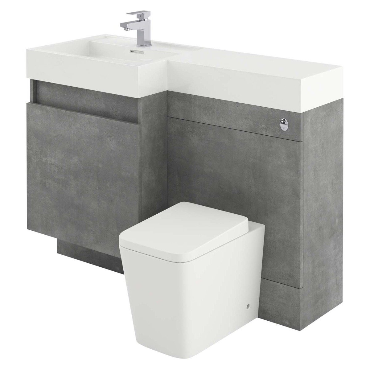 Summers Concrete Left Hand Combination Vanity Basin and WC Unit 1200mm