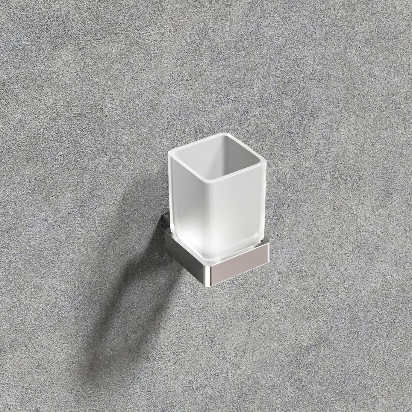 Cubic Chrome Toothbrush Holder