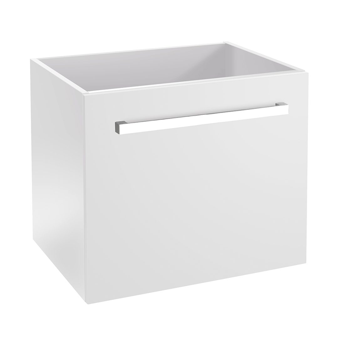 Elegant Haven Lomond 600 Wall Mounted 1 Drawer Gloss White Unit With Internal Drawer