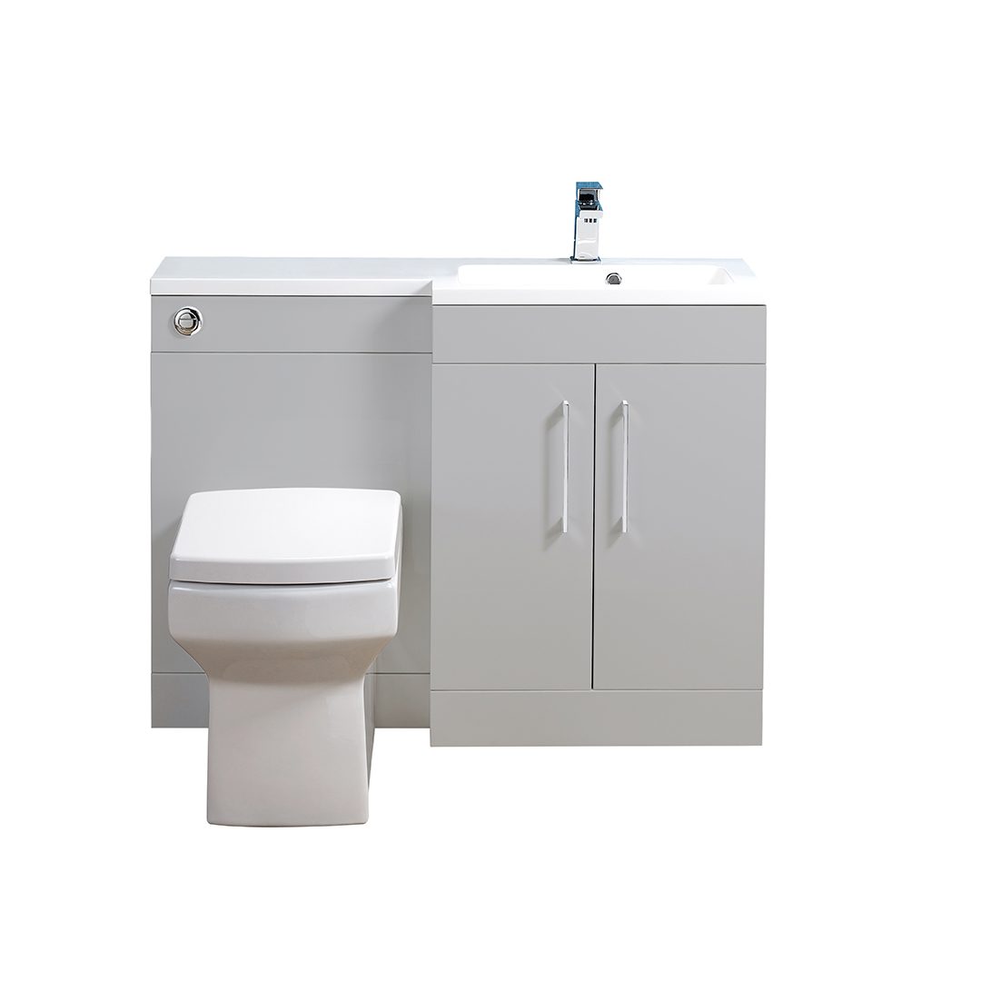 Elegant Haven Lomond 1000 Matt Stone L Shaped Slim Right Hand Unit And Basin 58707s-57607-5