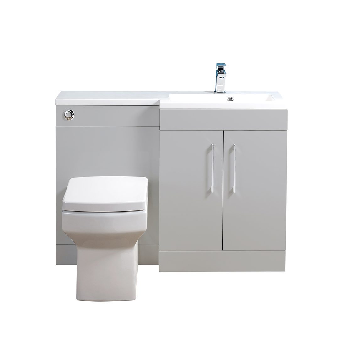 Elegant Haven Lomond 1100 Matt Stone L Shaped Slim Right Hand Unit And Basin 58507-57607-5
