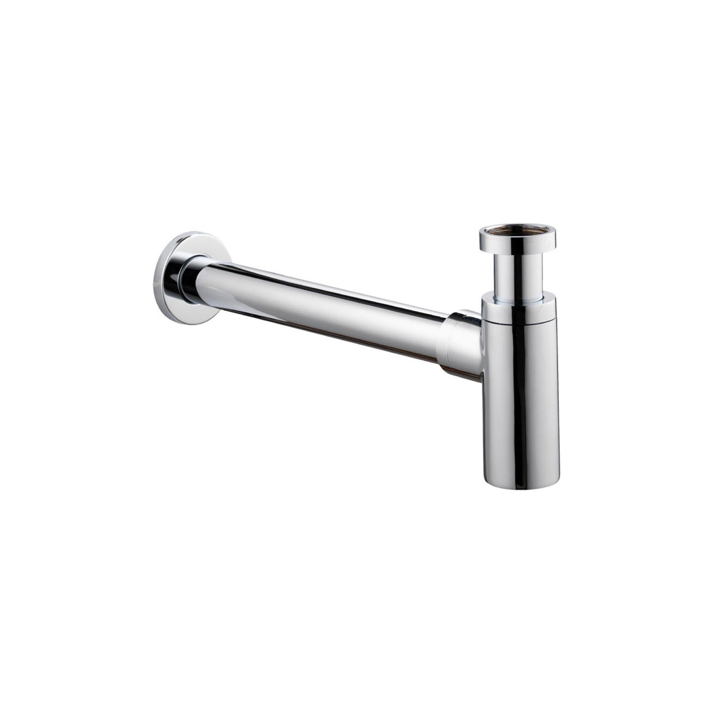 Minimalist 1 1/4" chrome bottle trap and pipe