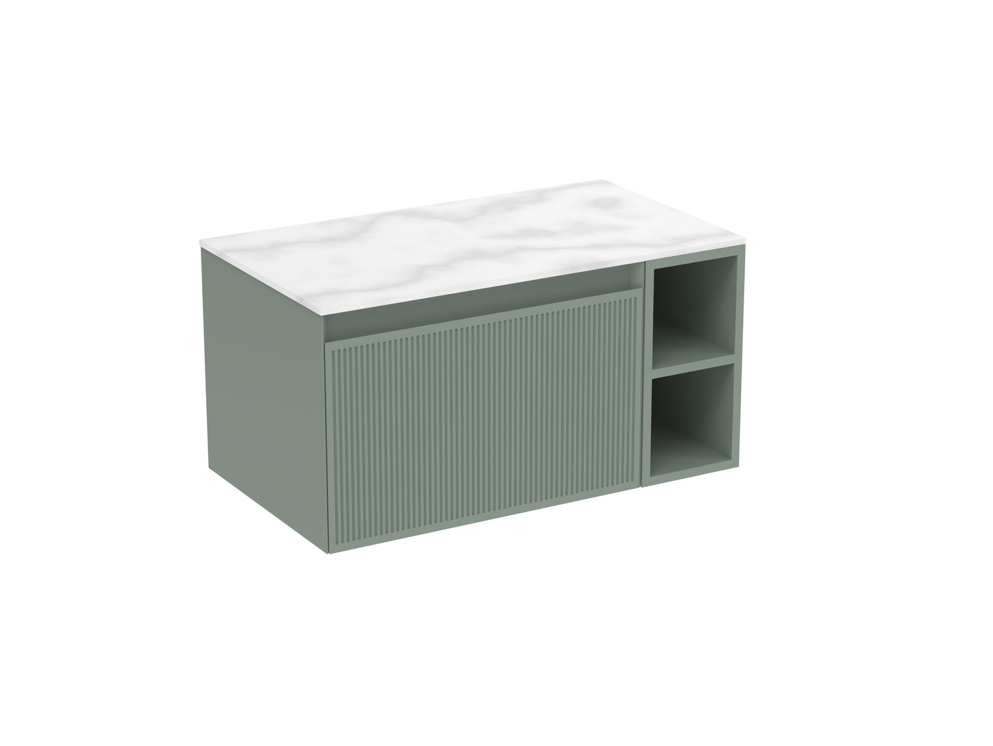 MONUMENT 80cm Kit - 60cm 1 Drawer wall mounted unit, 20cm Spacer & 80cm Countertop