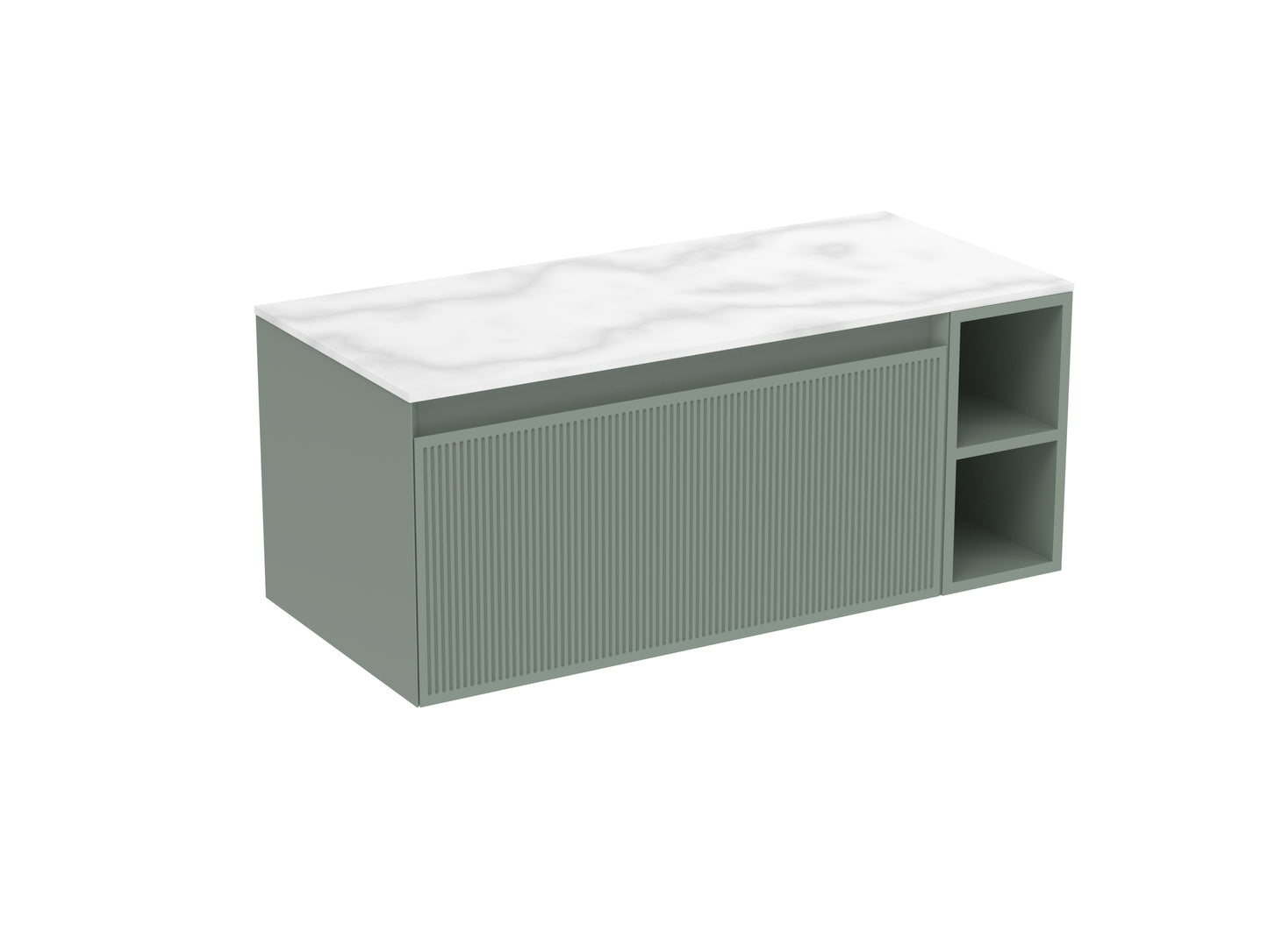 MONUMENT 100cm Kit - 80cm 1 Drawer wall mounted unit, 20cm Spacer & 100cm Countertop
