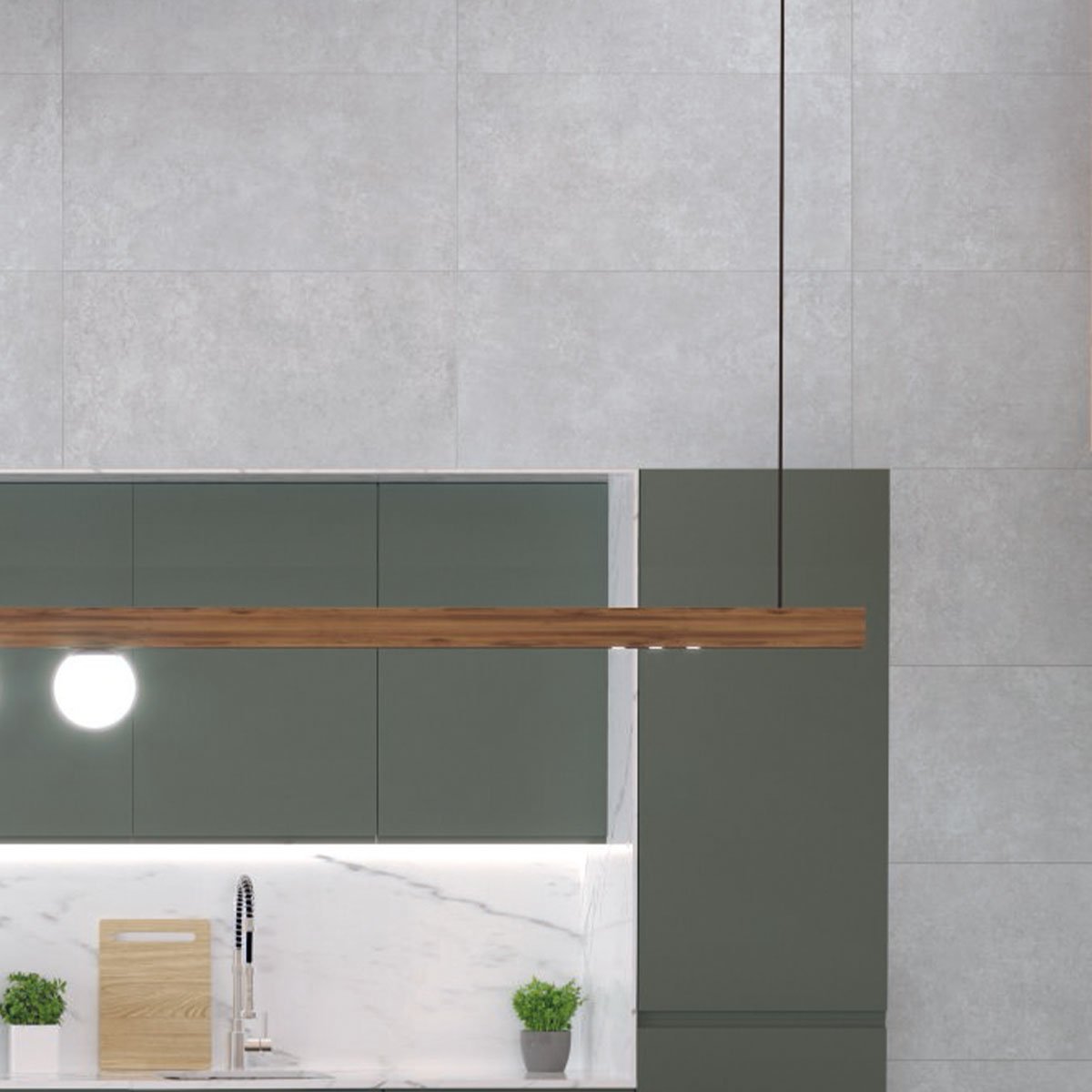 Gandi Concrete Perla Matt Porcelain Tile 300x600mm