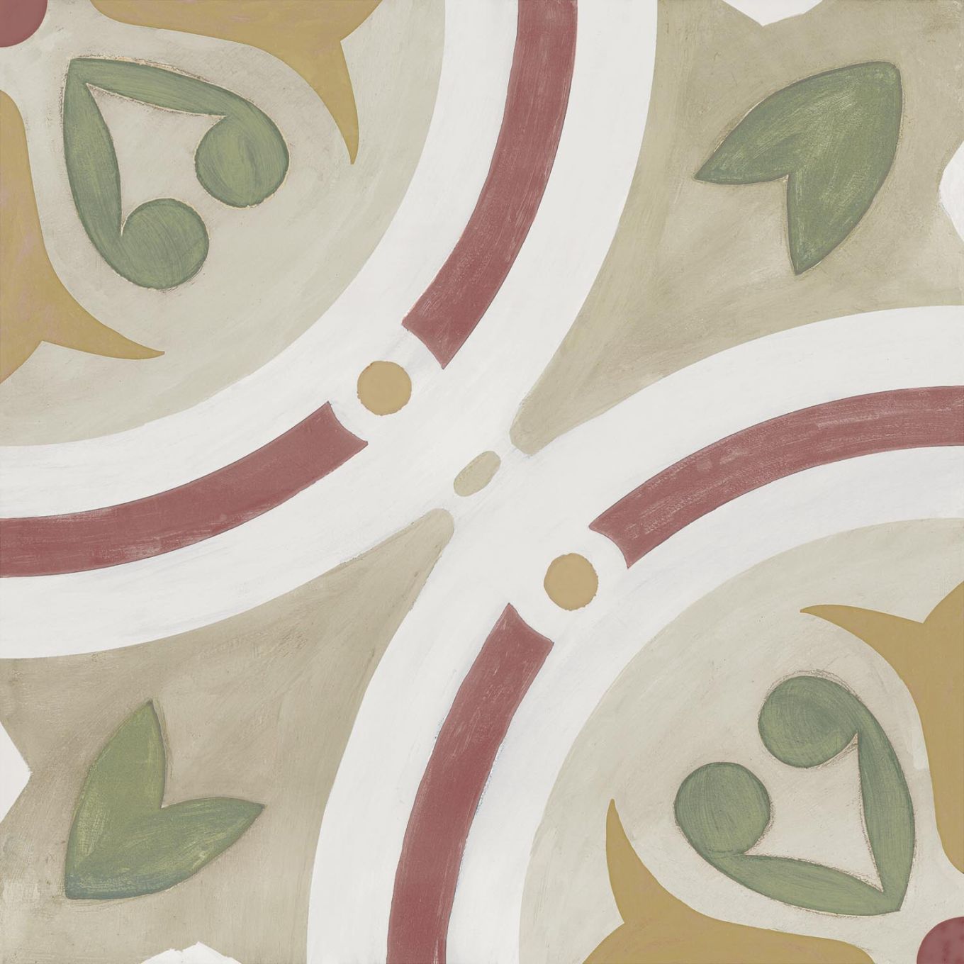 Acropolis Taupe Matt Porcelain Patterned Tile 223x223mm
