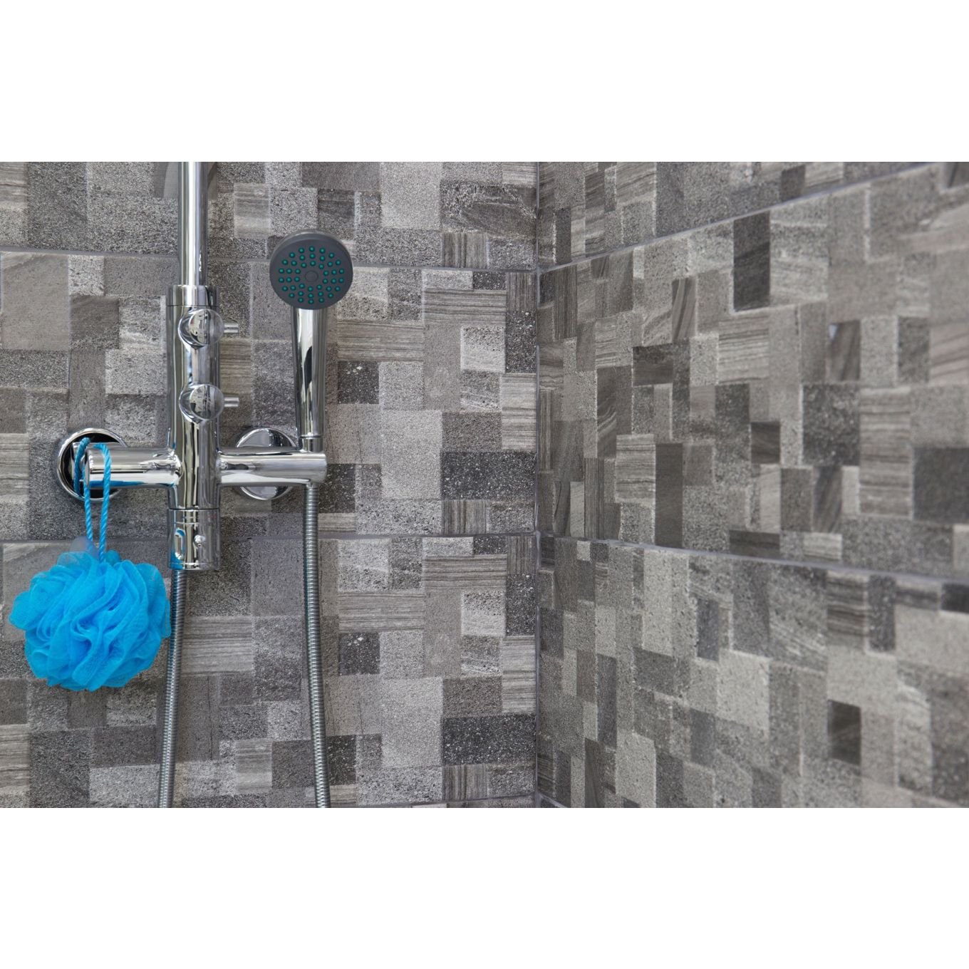 Gabriel Anthracite Mosaic Ceramic Tile 250x750mm