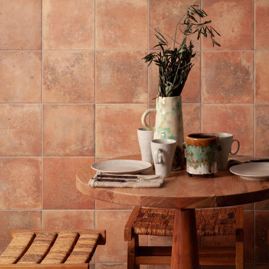 Natura Matt Porcelain Terracotta Tile 452x452mm