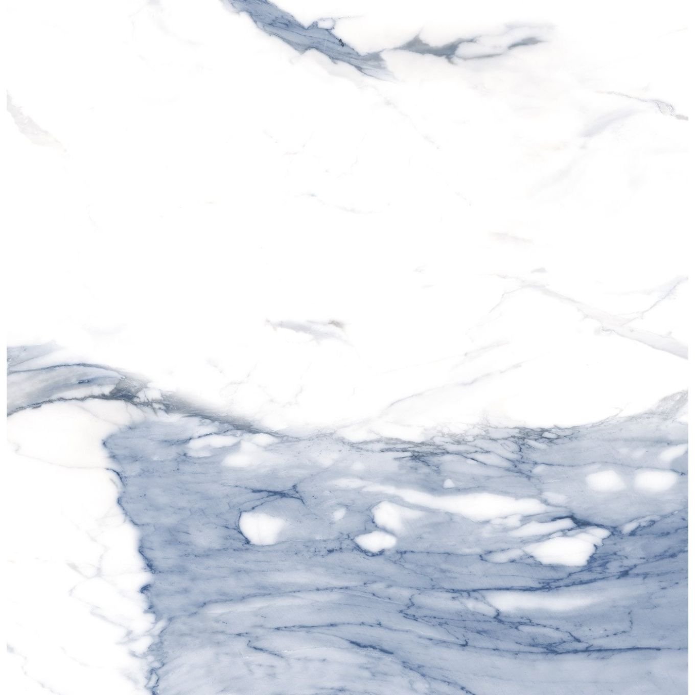 Stockholm Blue Gloss Porcelain Tile 600x600mm