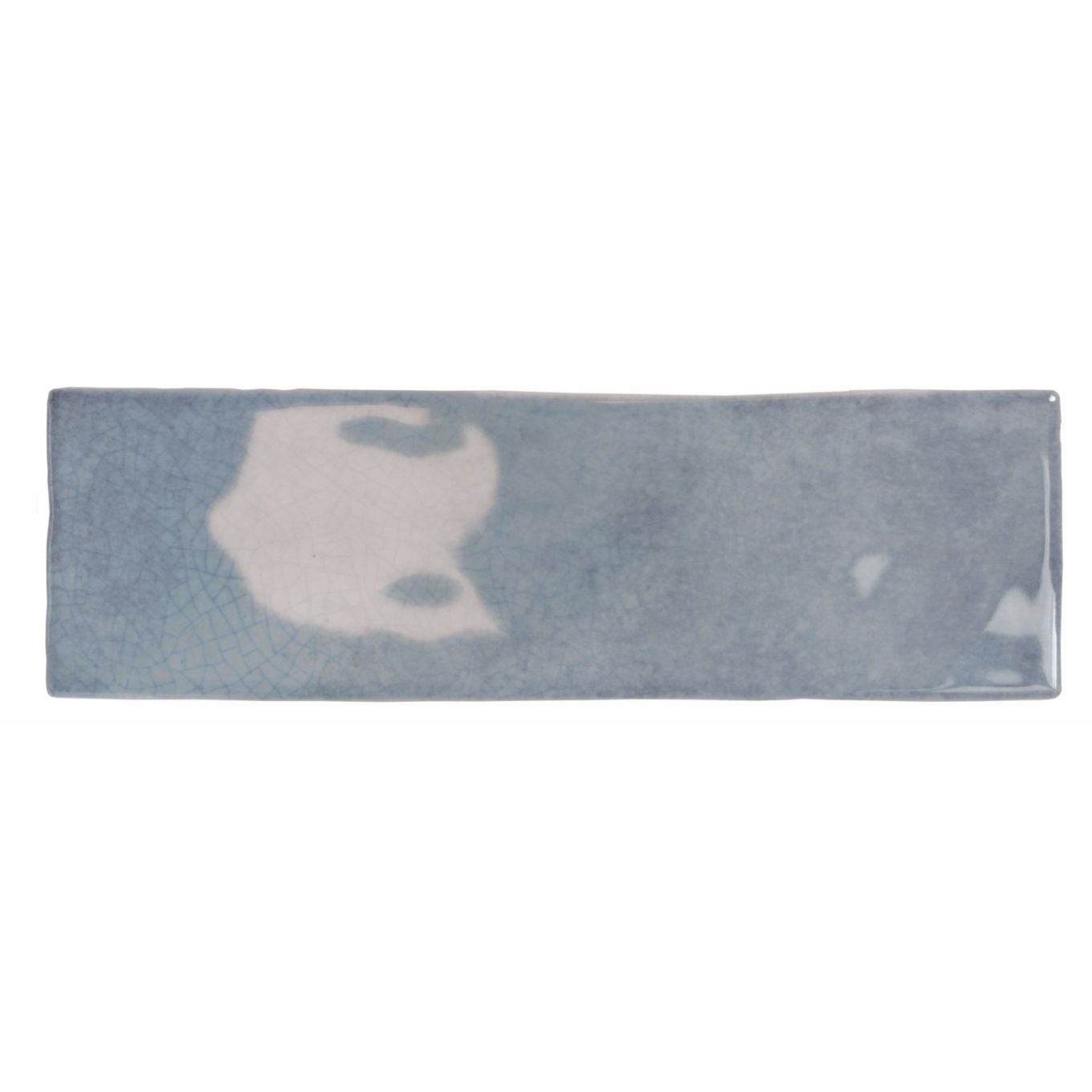 Borneo Marine Blue Crackle Gloss Brick Tile 65x200mm