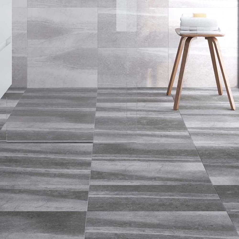Concord Dark Grey Matt Porcelain Tile 300x600mm
