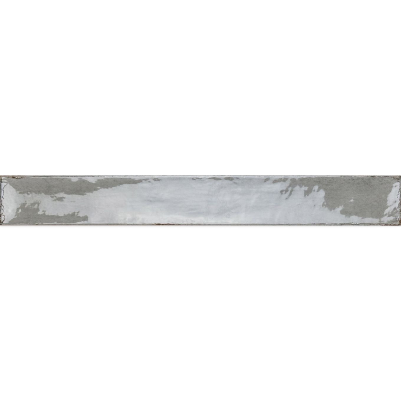 Capri Grey Gloss Ceramic Brick Tile 400x50mm
