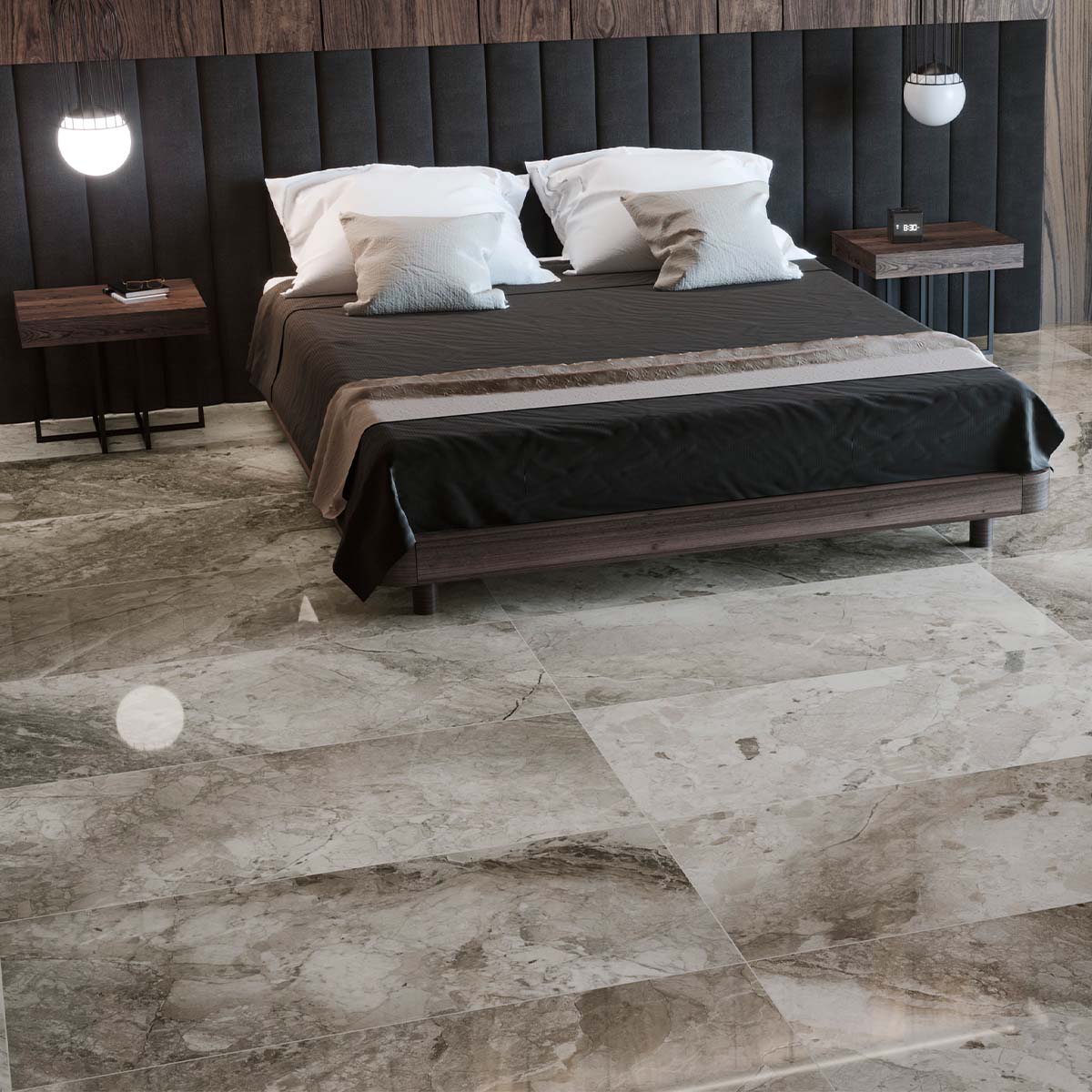 Delilah Mocha Gloss Porcelain Tile 600x1200mm