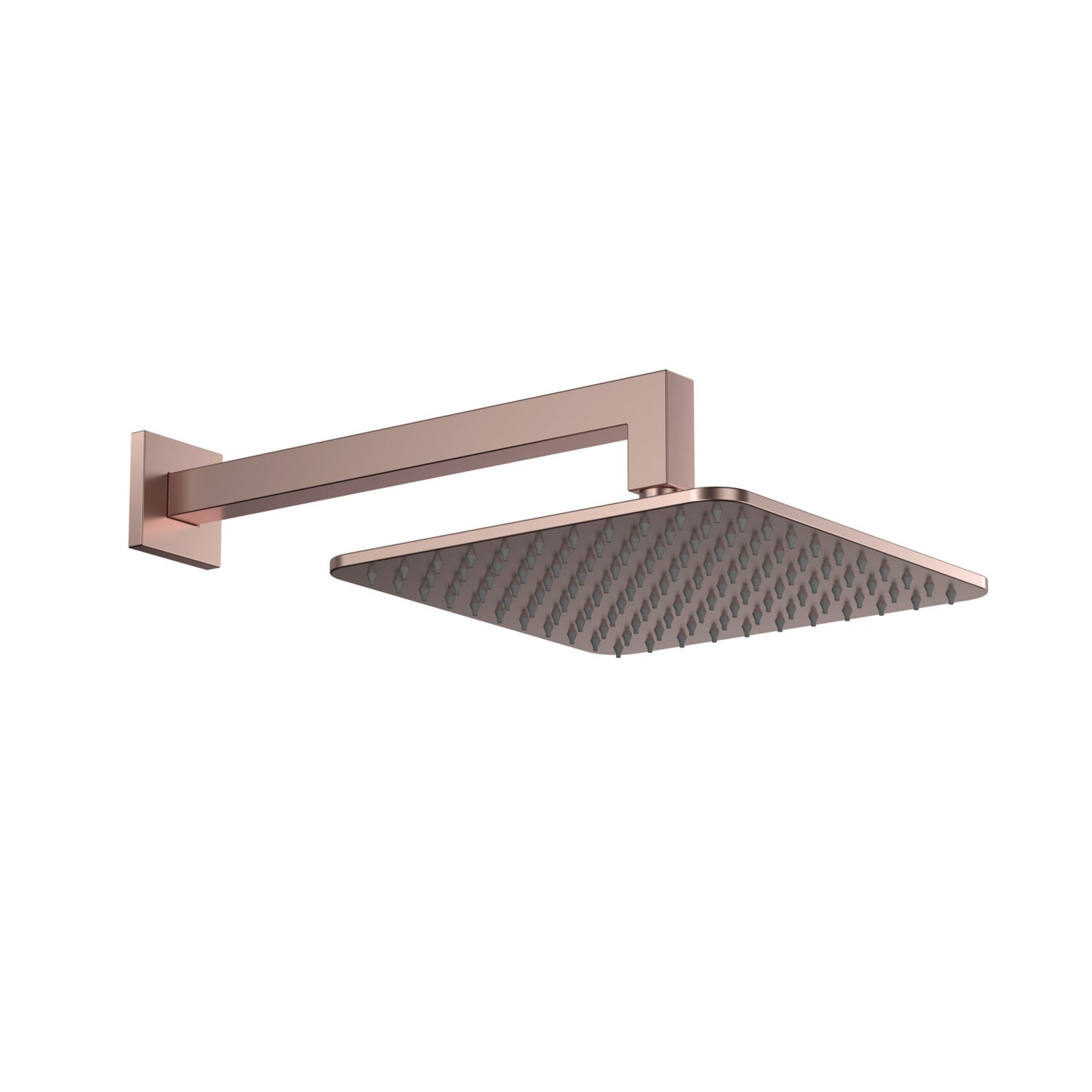 Square Shower Arm & Head Brushed Bronze