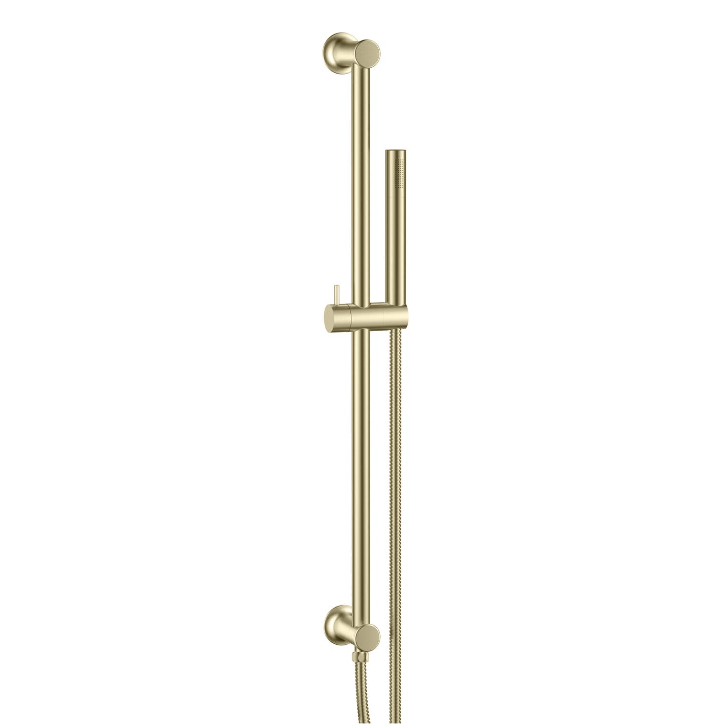 Riser Rail & Handset Including Hose Brushed Brass