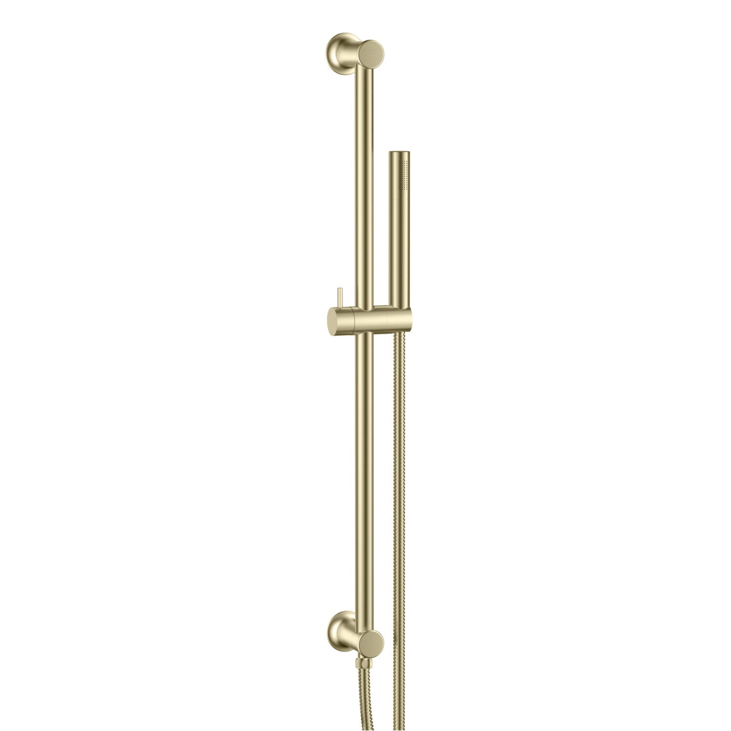 Riser Rail & Handset Including Hose Brushed Brass
