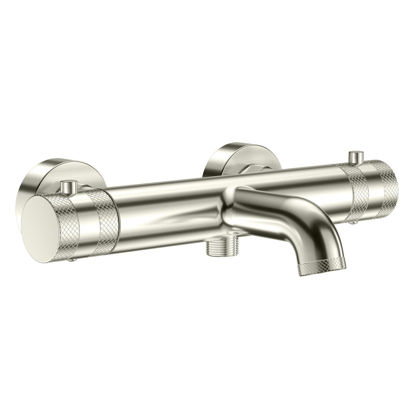 Wall Mounted Bath Filler Brushed Nickel (2 Outlet)