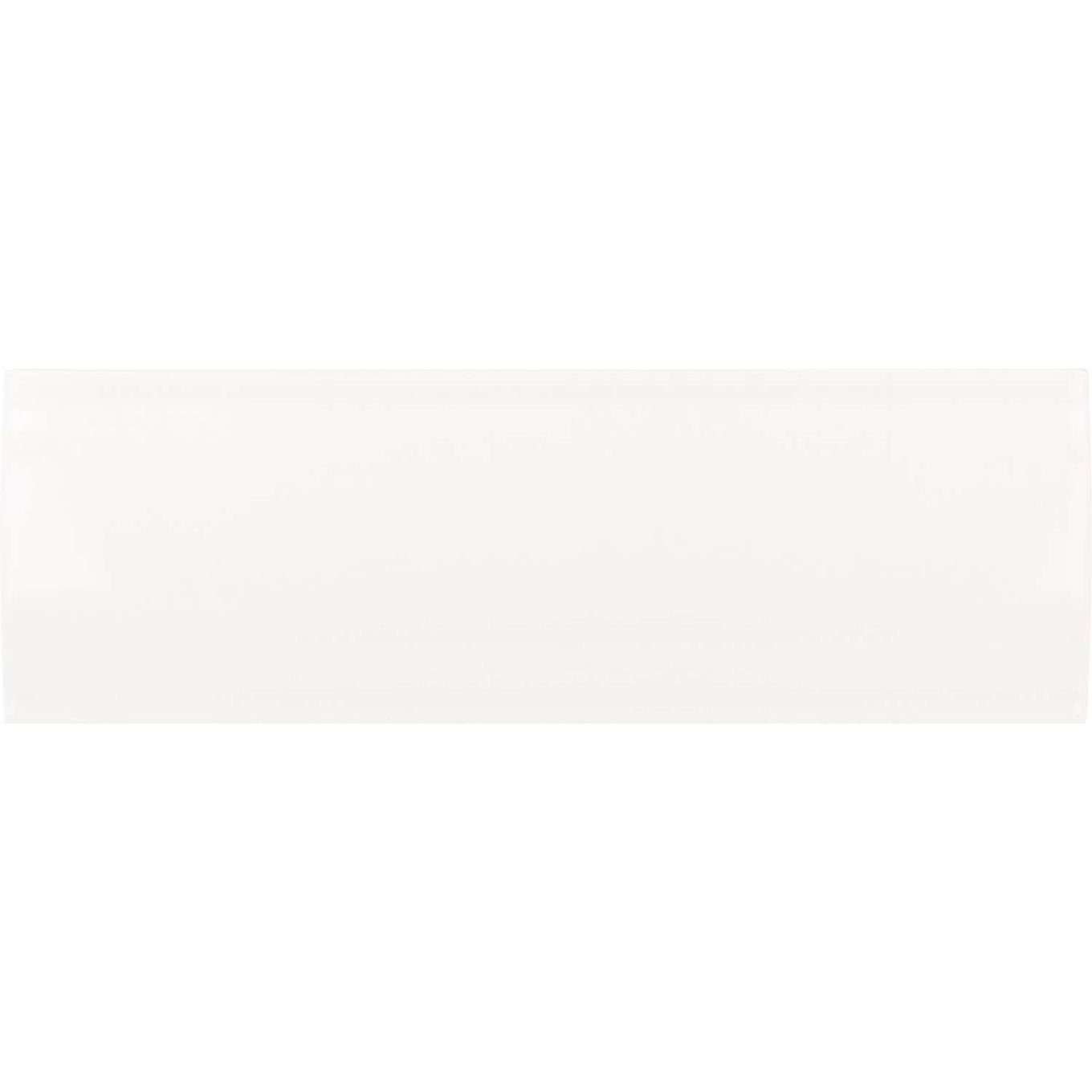 Valencia Out Gesso White Gloss Ceramic Tile 200x65mm