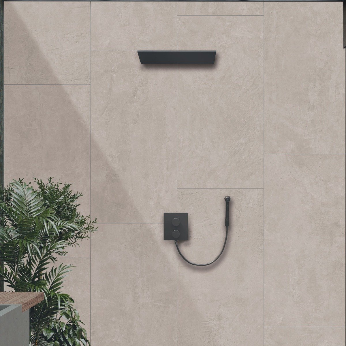 Donovan Silver Concrete Effect Porcelain Tile 600x1200mm