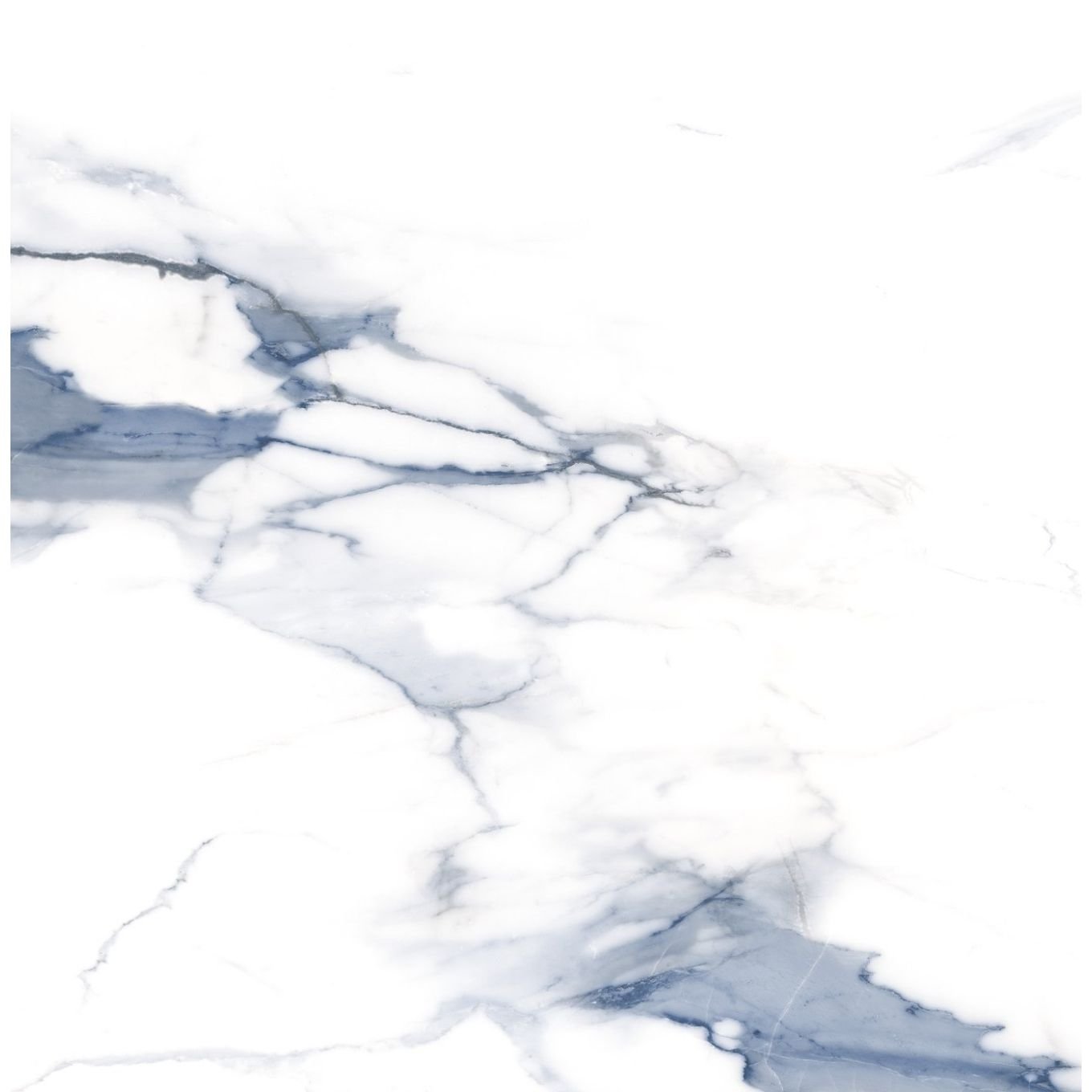 Stockholm Blue Gloss Porcelain Tile 600x600mm