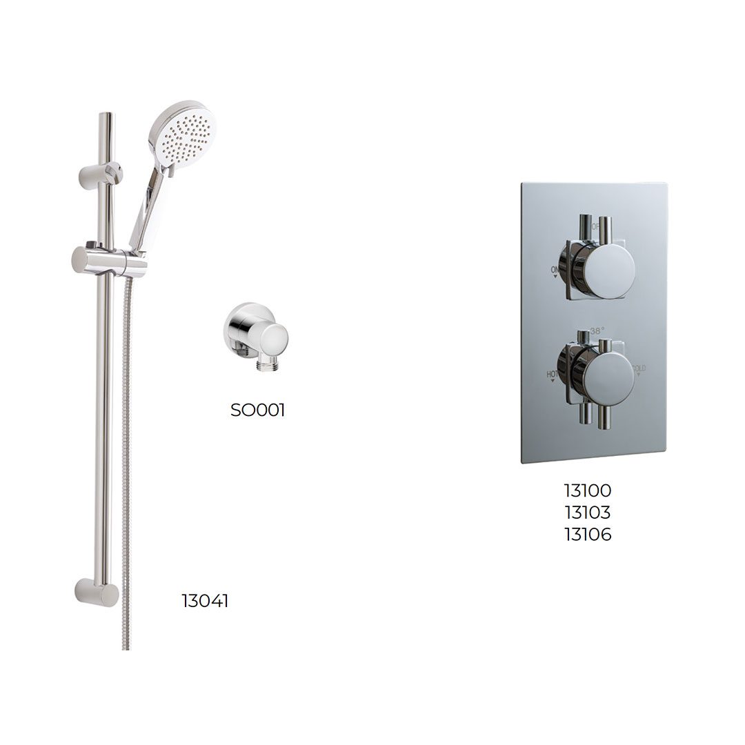 Elegant Haven Oban Chrome Concealed Round Shower Pack 4