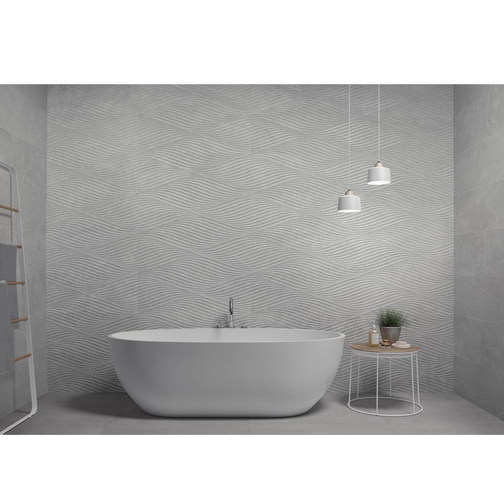 Earth Silver Decor Matt Ceramic Tile 320x900mm