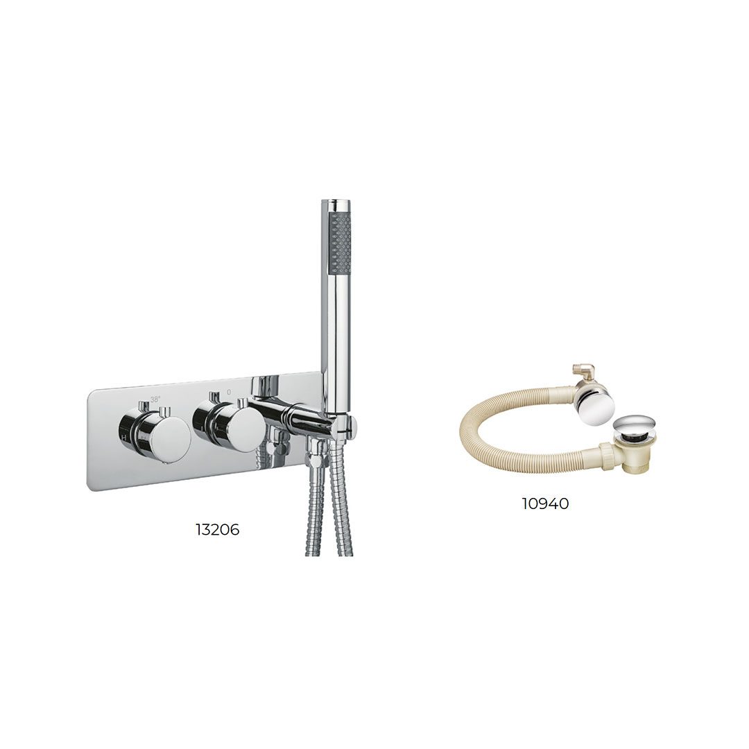 Elegant Haven Oban Horizontal Chrome Concealed Shower Pack 1