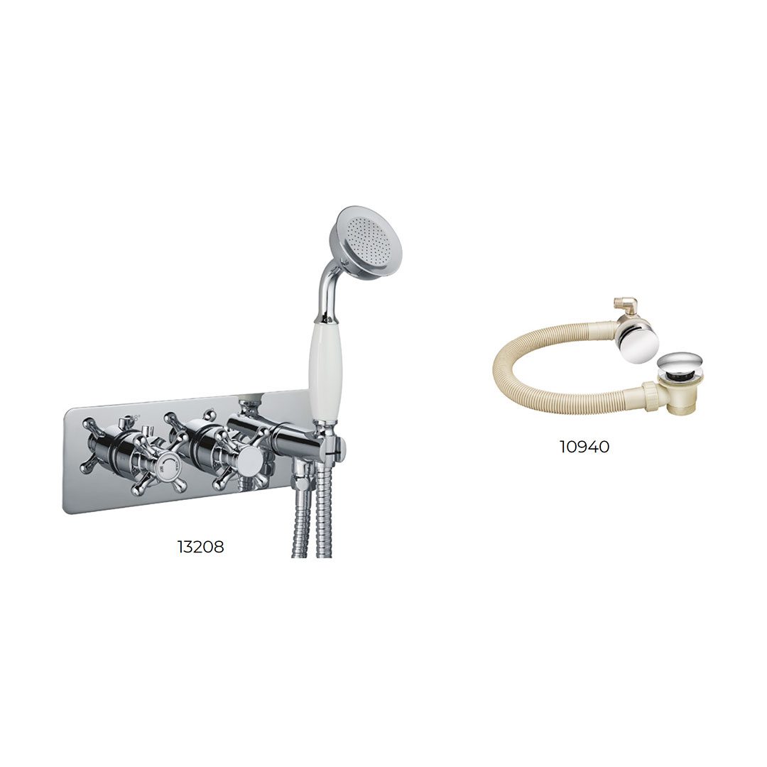 Elegant Haven Oban Horizontal Chrome Concealed Shower Pack 3
