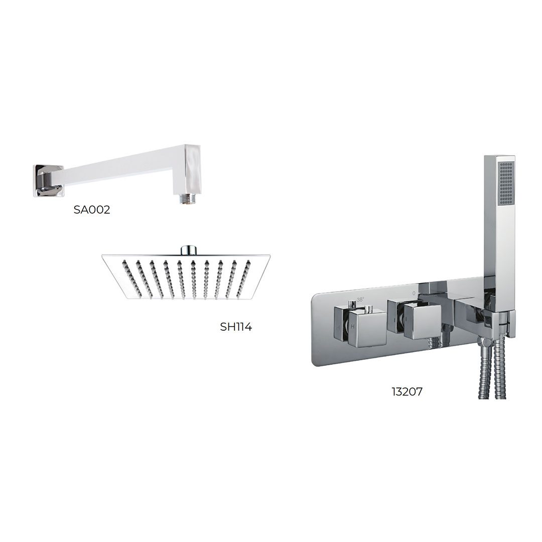 Elegant Haven Oban Horizontal Chrome Concealed Shower Pack 5
