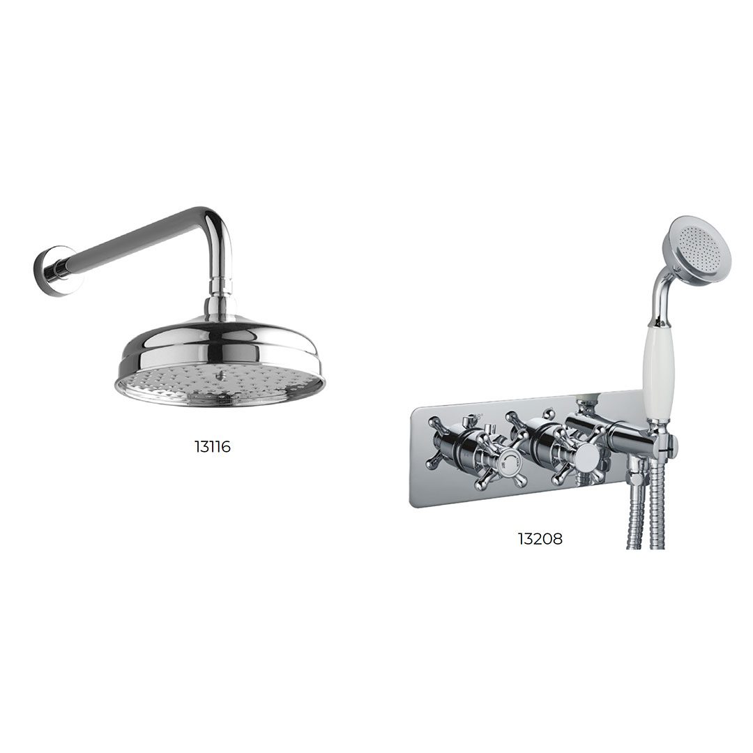 Elegant Haven Oban Horizontal Chrome Concealed Shower Pack 6