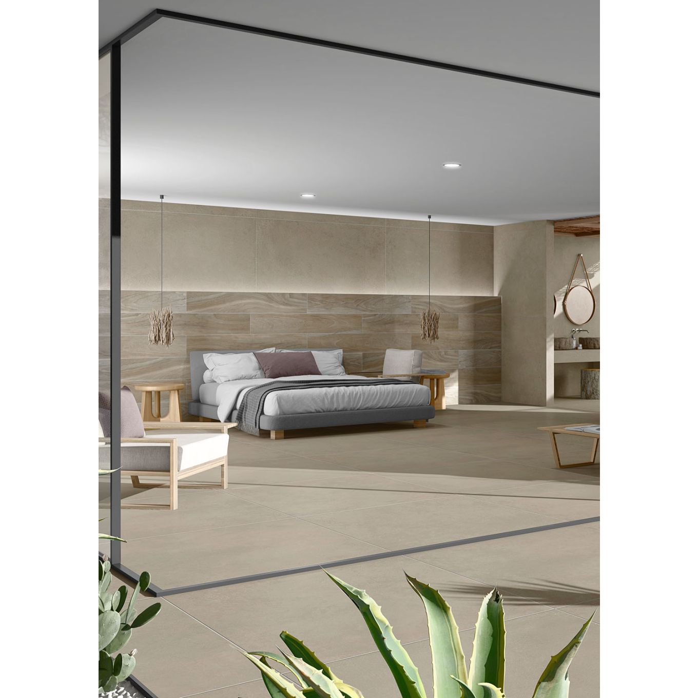 Hamburg Greige Matt Porcelain Tile 600x600mm