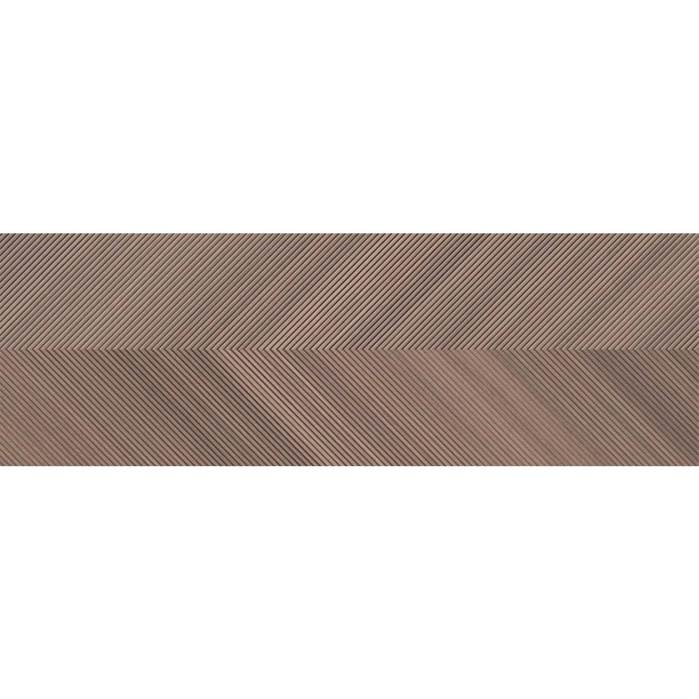 Eddie Marron Chevron Wood Effect Tile 1200x400mm