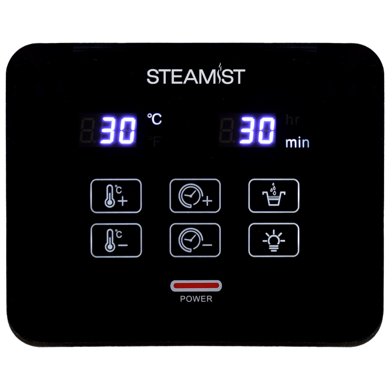 Steamist 6kw Steam Generator with Controller and Brushed Gold Steam Outlet