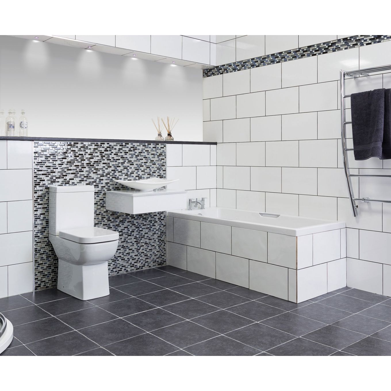 Blanco White Gloss Ceramic Wall Tile 250x400mm