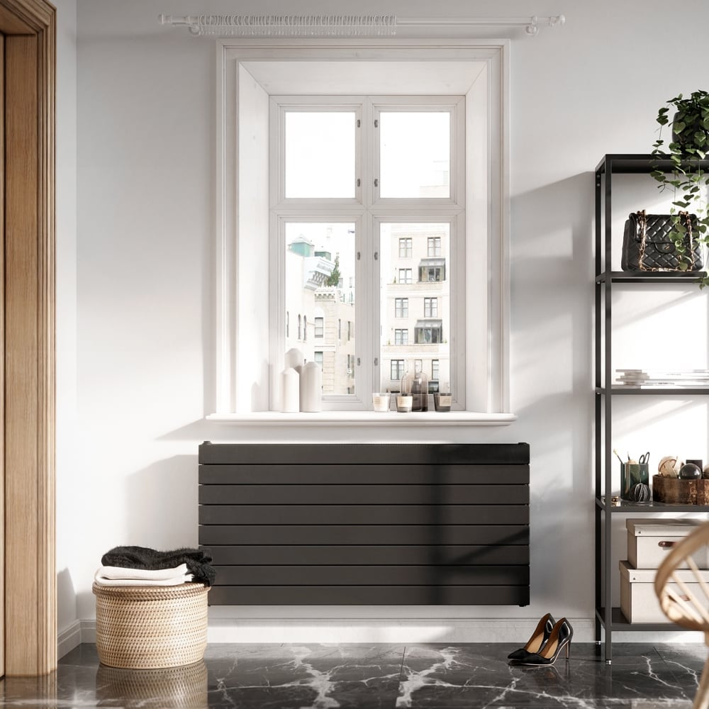 Delton Anthracite Horizontal Convector Radiator 600x1200mm
