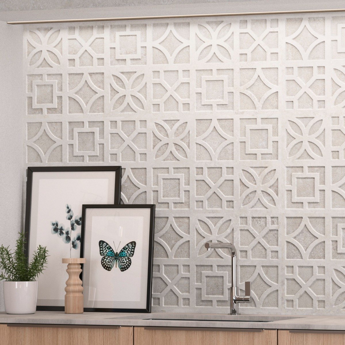 Reno Avra Blanco Textured Ceramic Tile 1200x400mm