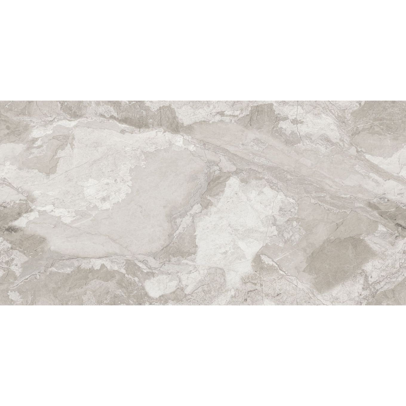 Kamino Polenta Grey Gloss Porcelain Marble Tile 1200x600mm