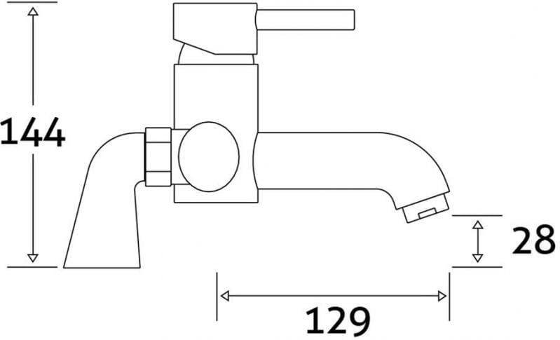Twyford Chrome Bath Filler Tap