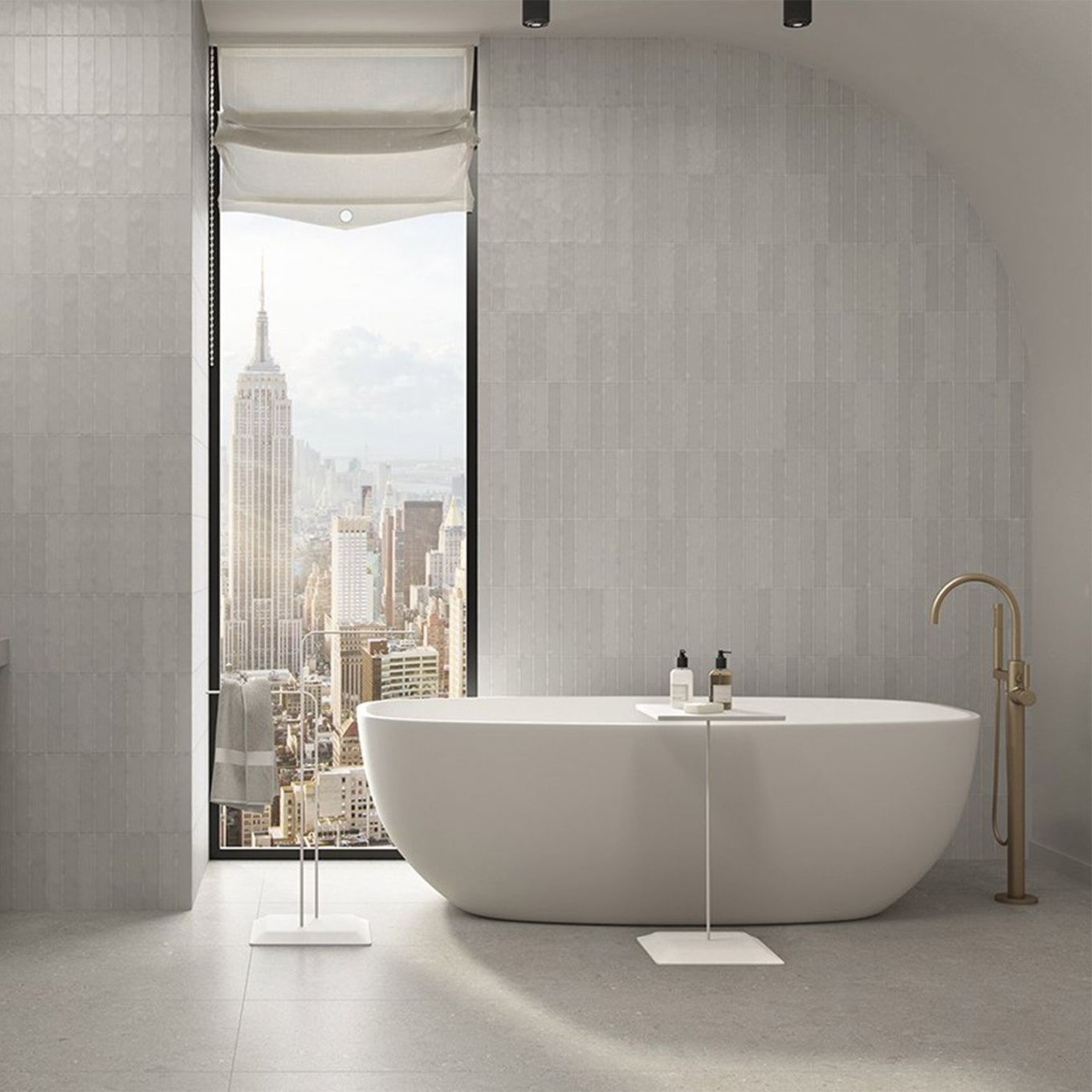 Domingo Gris Matt Porcelain Brick Tile 50x250mm