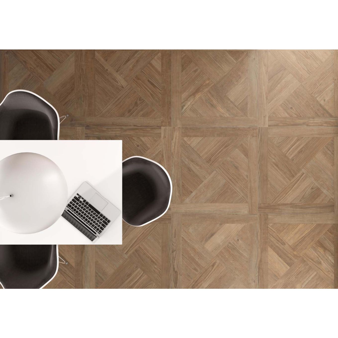 Pinkman Umber Wood Effect Matt Porcelain Tile 900x900mm