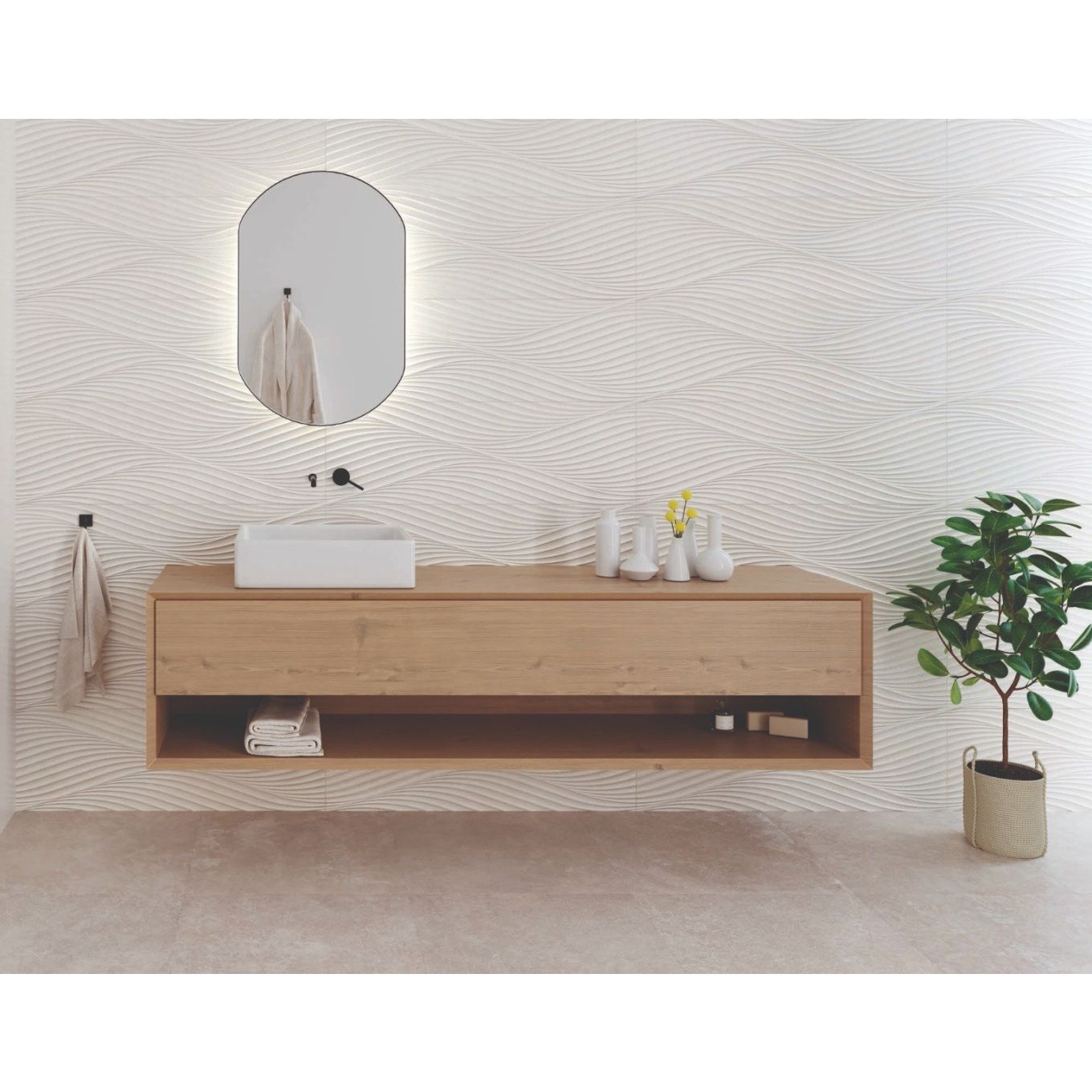 Earth Sand Decor Matt Ceramic Tile 320x900mm