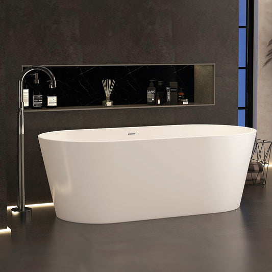 Arco Slim 1700×800 freestanding bath including pop up bath waste