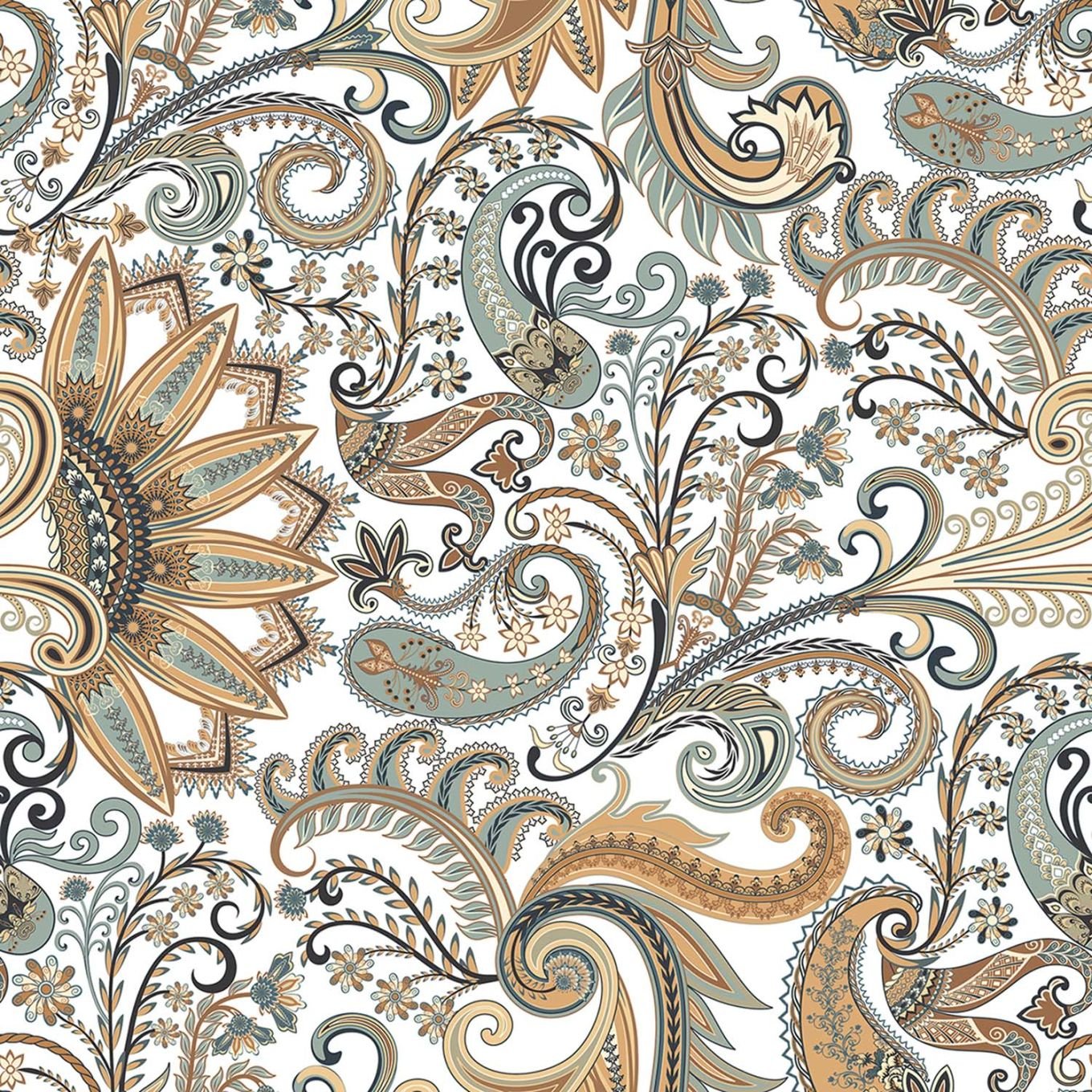 Clyde Paisley Mysore Matt Porcelain Tile 250x250mm