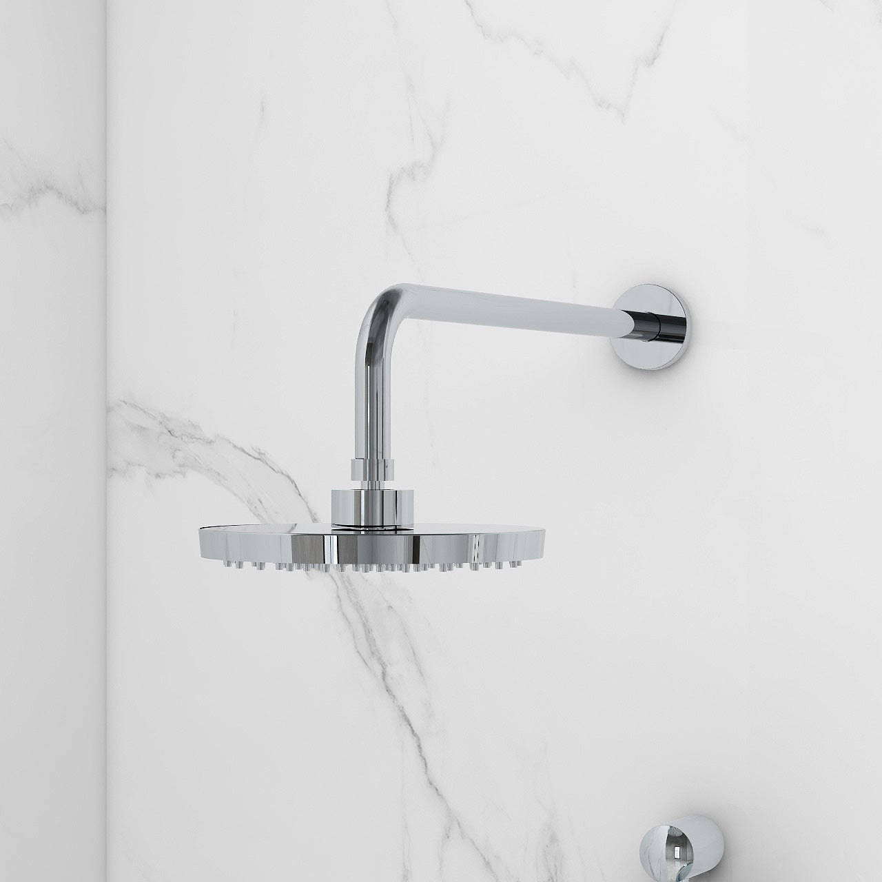200mm Arco ABS round showerhead and design brass shower arm