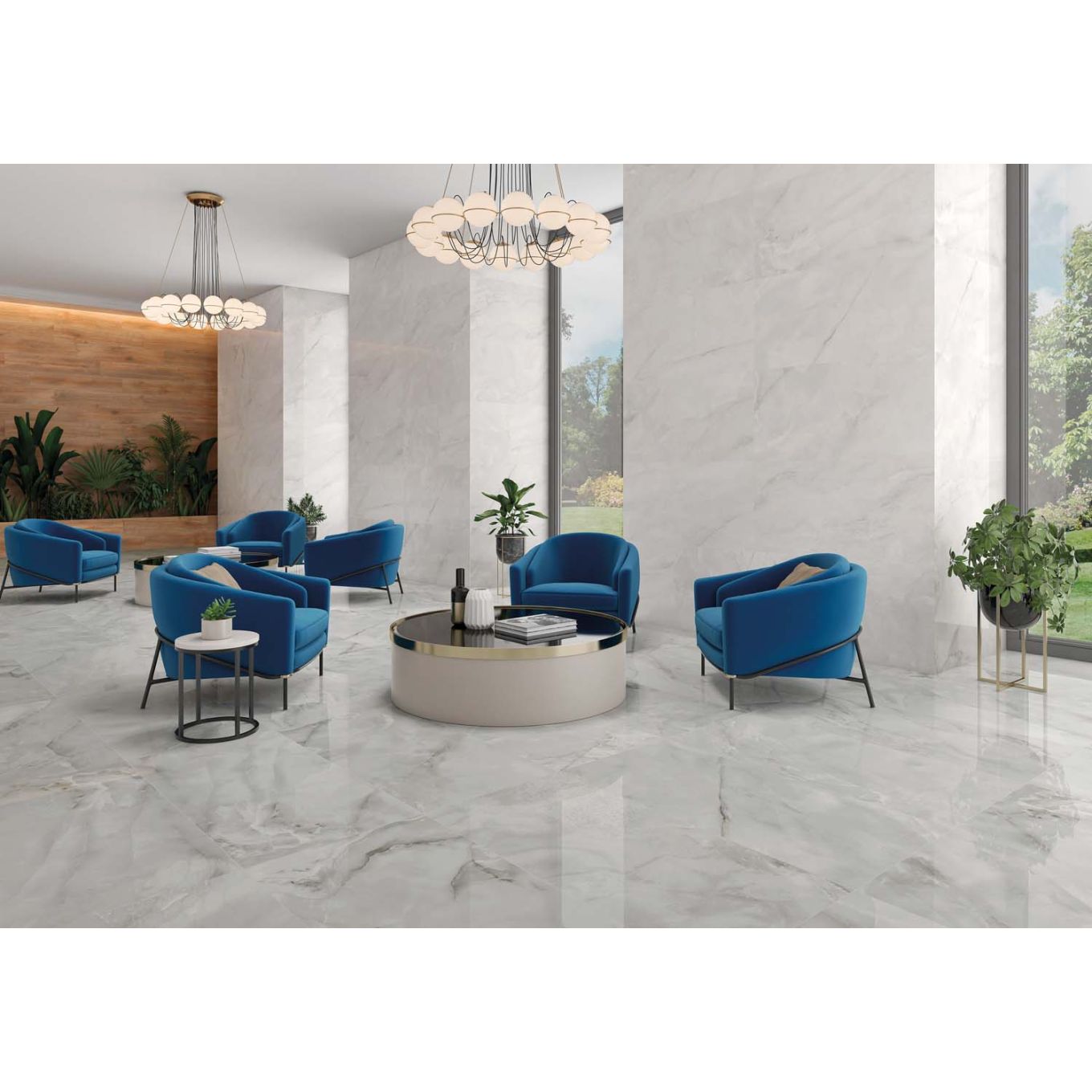 Pontiac Gris Pulido Polished Porcelain Tile 600x1200mm