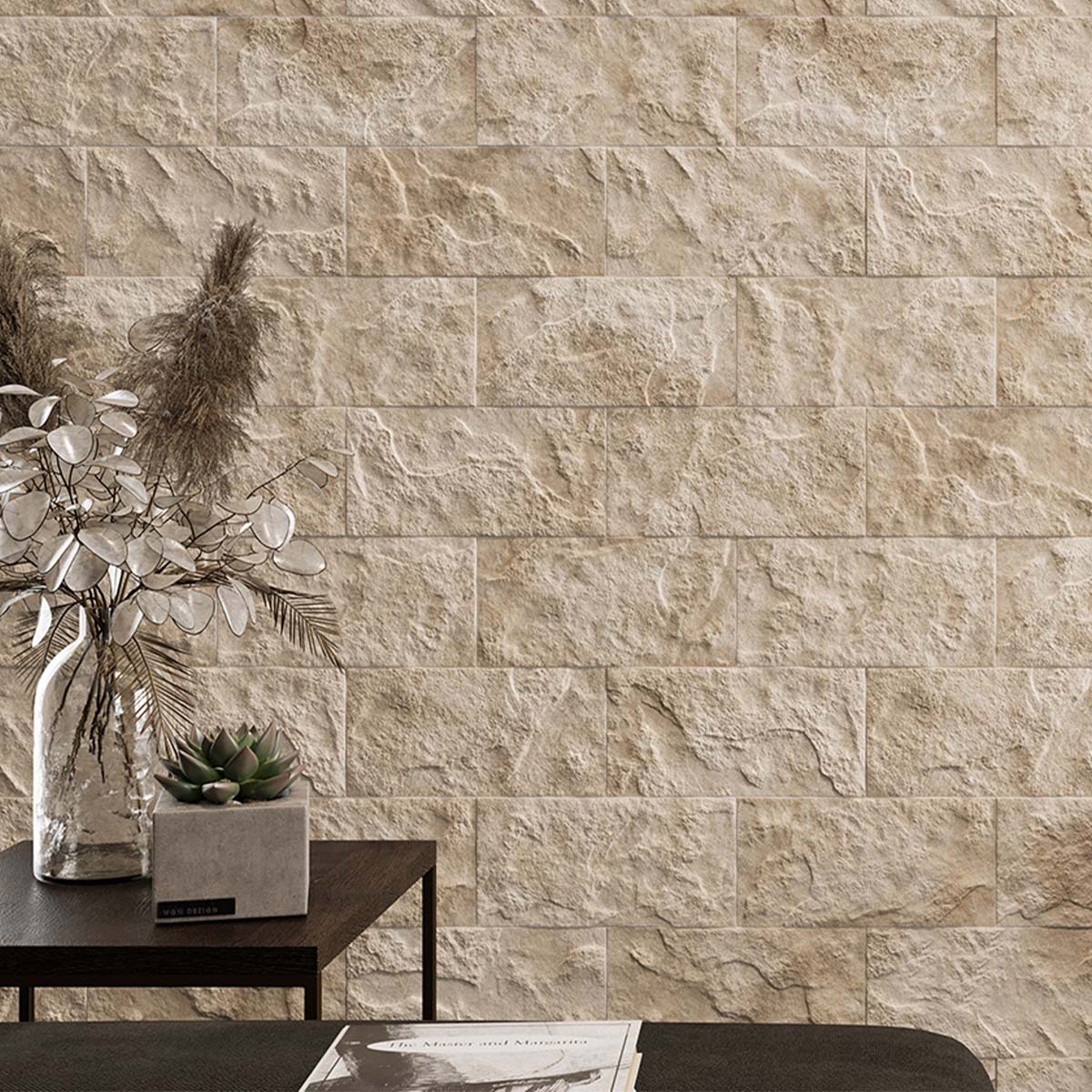 Oakland Crema Textured Porcelain Tile 250x125mm