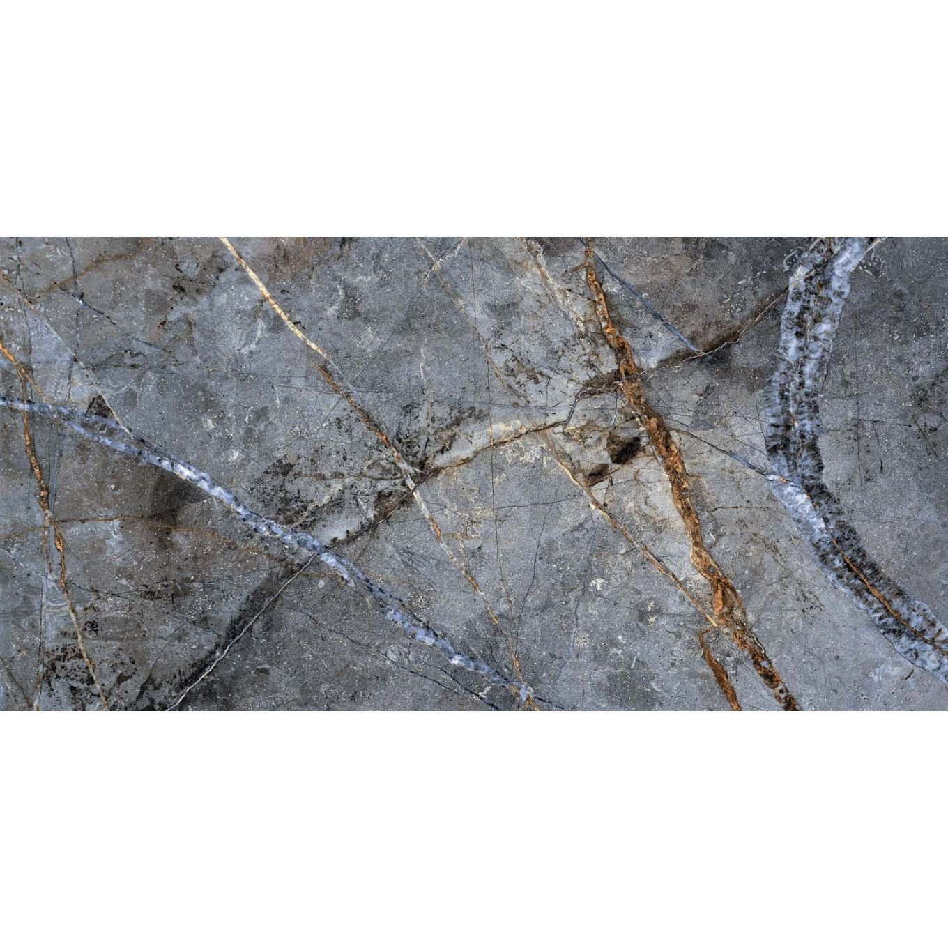 Stockton Blue Gloss Porcelain Tile 1200x600mm