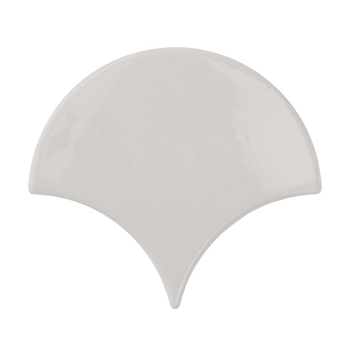 Pescara Ceramic Grey Fan Tile 150x134mm